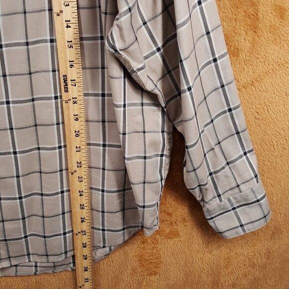 RAG & BONE Shirt Mens Small Tan Plaid Flannel Oversized Lightweight MATTHEW $258 - Picture 7 of 8